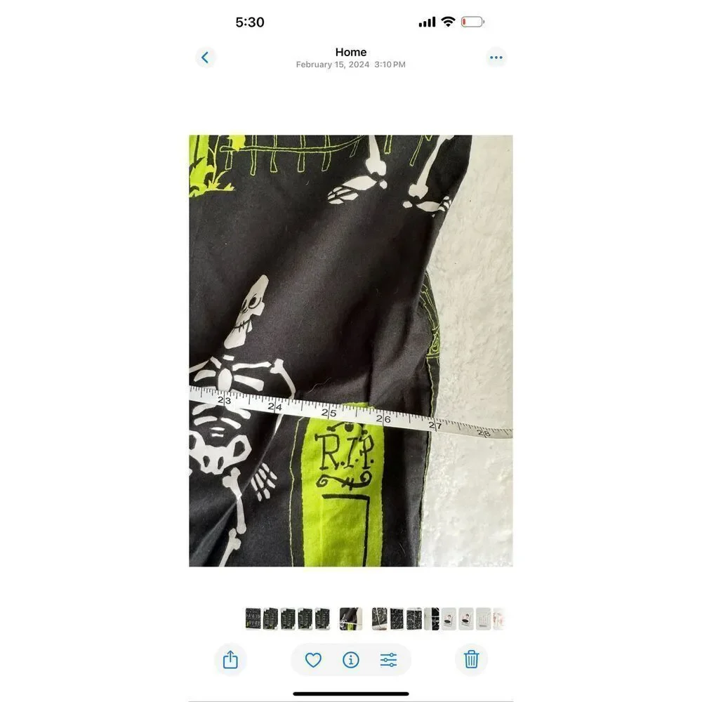 Black, white, and green skeleton Halloween pillowcase - set of 3